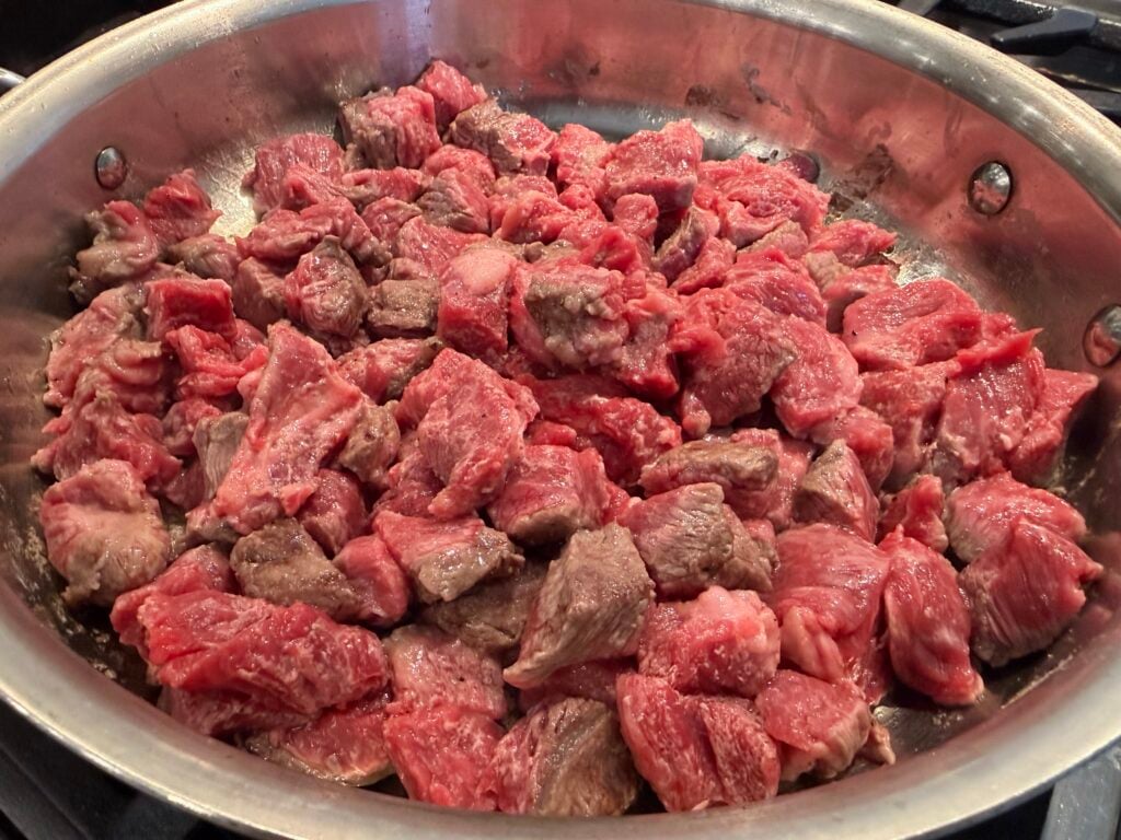 sear the beef