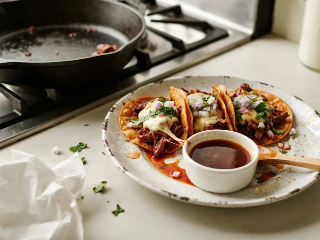 slow cooker beef birria tacos