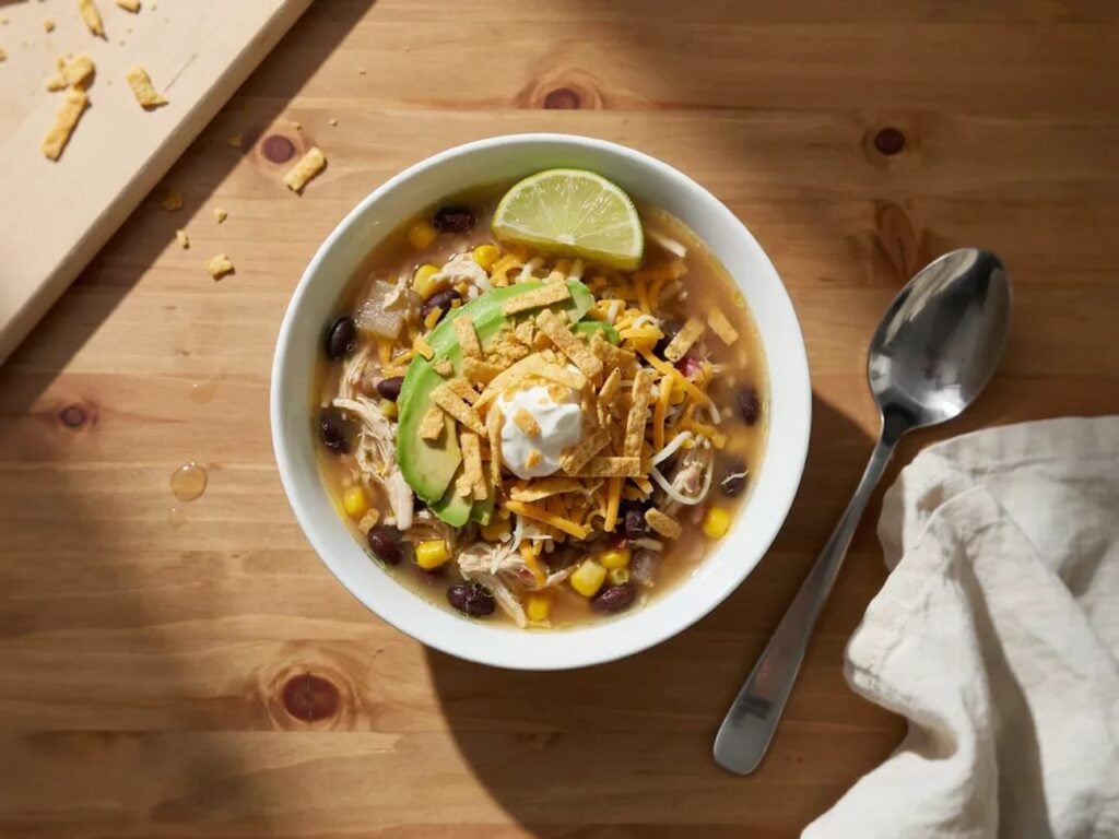 slow cooker chicken tortilla soup